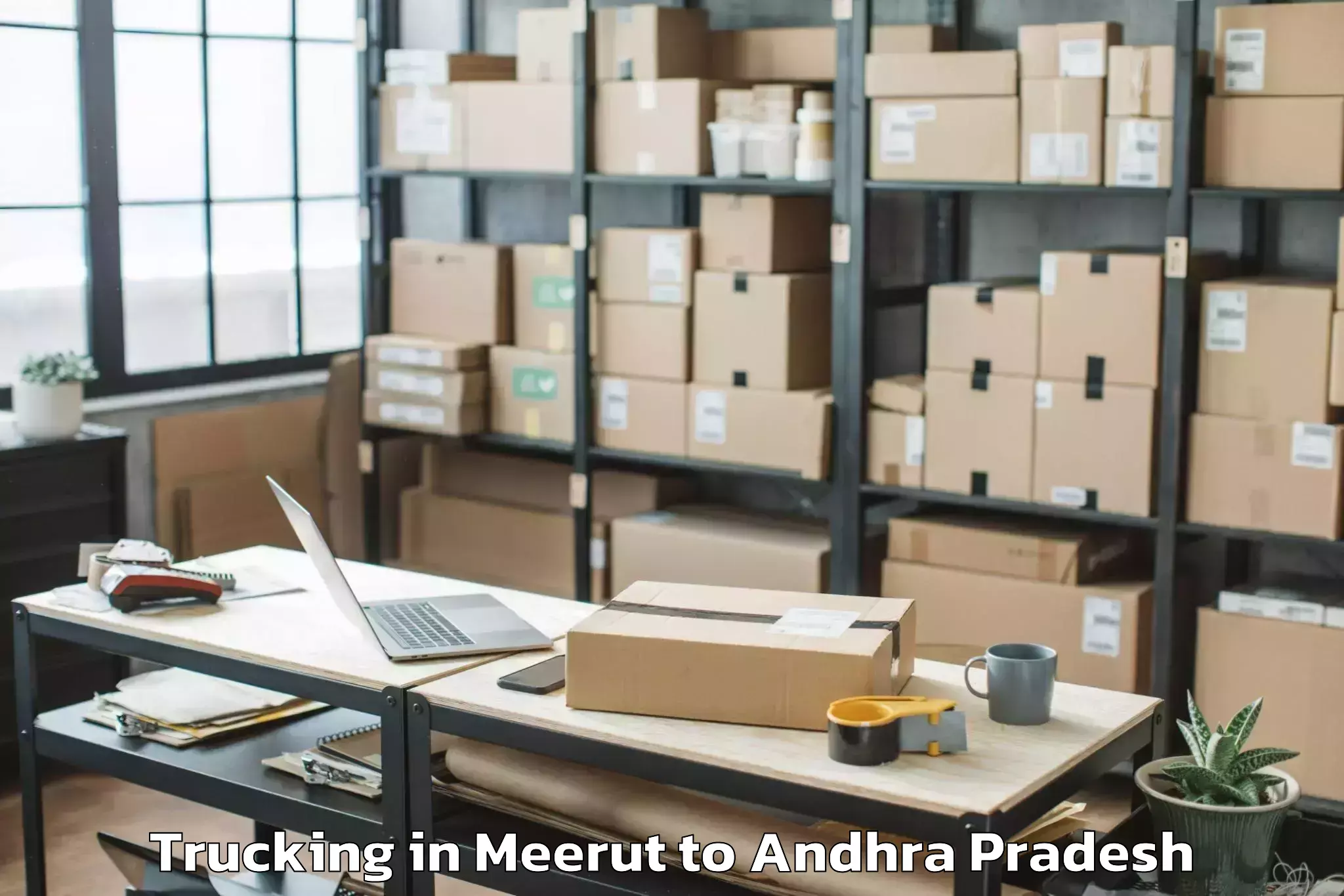 Book Meerut to Dr Ysr Architecture And Fine A Trucking Online